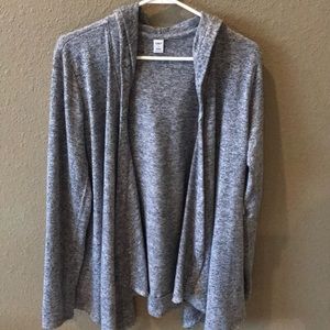 Heathered gray active cardigan old navy